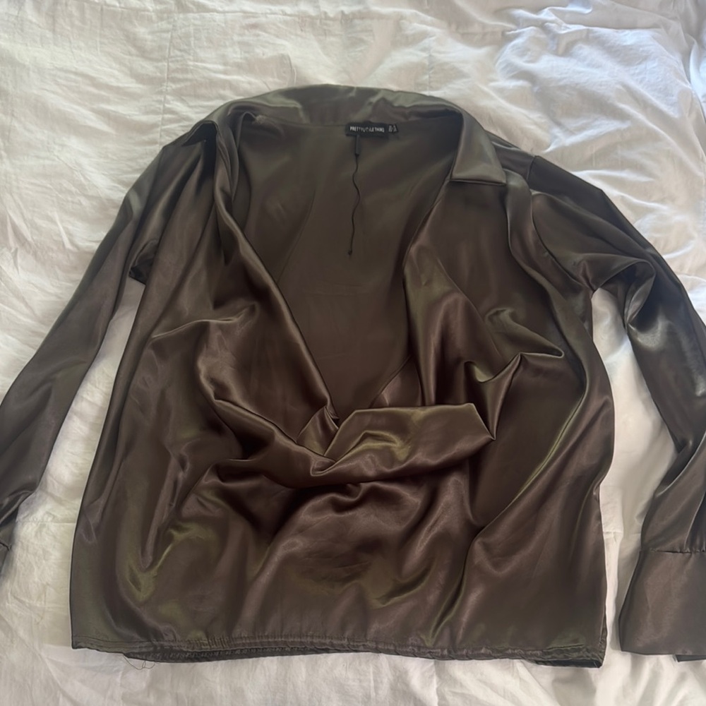 Satin Long Sleeve Blouse